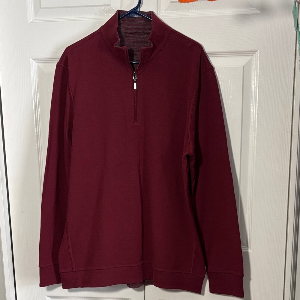 Bugatchi quarter zip lined pullover. See measurem… - image 1